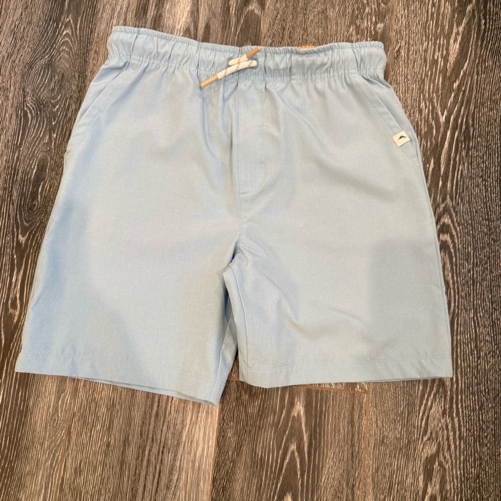 Tommy Bahama Active Tan and Light Blue Shorts